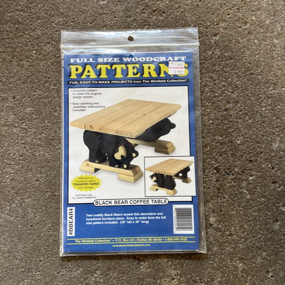 Full Size Woodcraft Pattern Winfield Witch Smash Halloween, Black Beat Table,