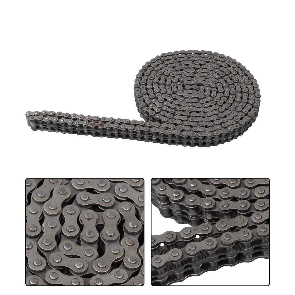 #35-2 Duplex Roller Chain 10 Ft Heavy Duty Double Strand with 2 Master Links