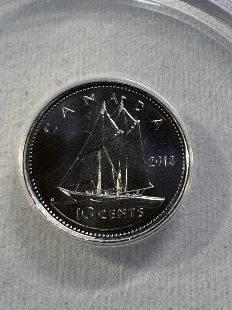 2013 Canada 10 Cents Graded MS 68 by ANACS