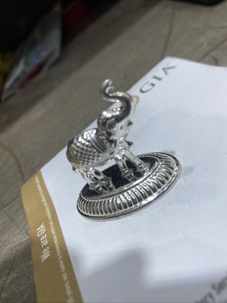 75% Purity Solid Silver Elephant 9 Gram New For Gifting