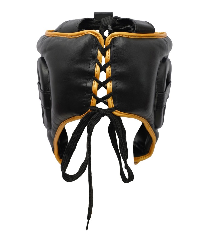 Muka Leather Boxing Head Guard MMA Kickboxing Training Protective Head Gear