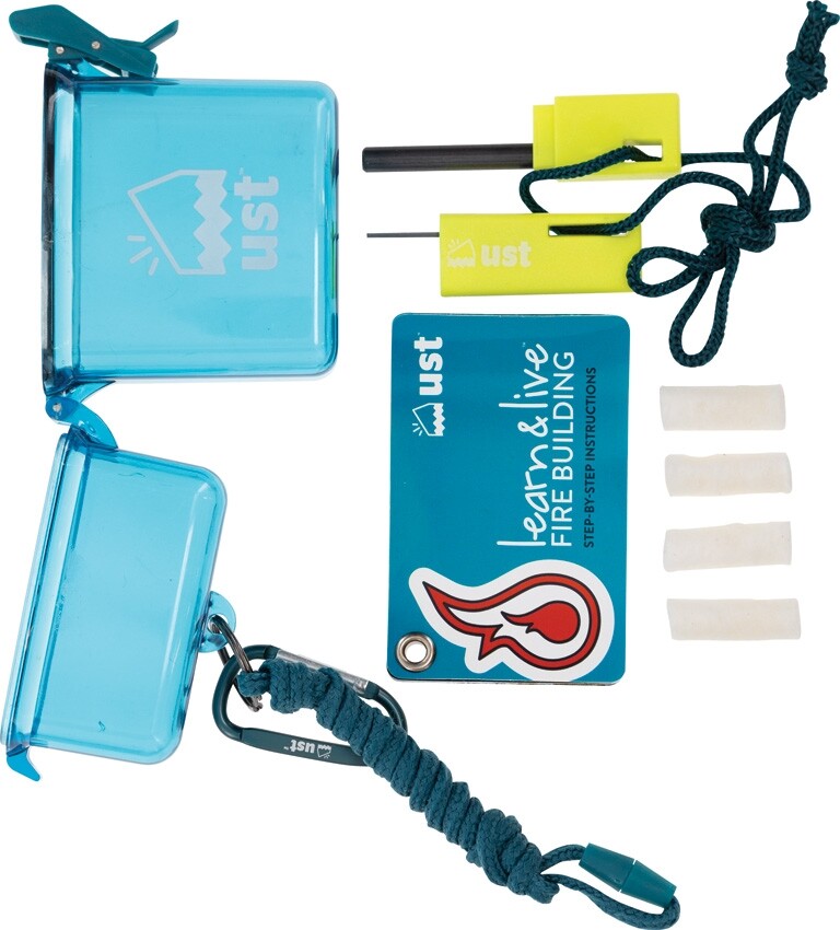 UST Live and Learn Fire Starting Kit Reference Guide Sparkforce Light-Me Tinder