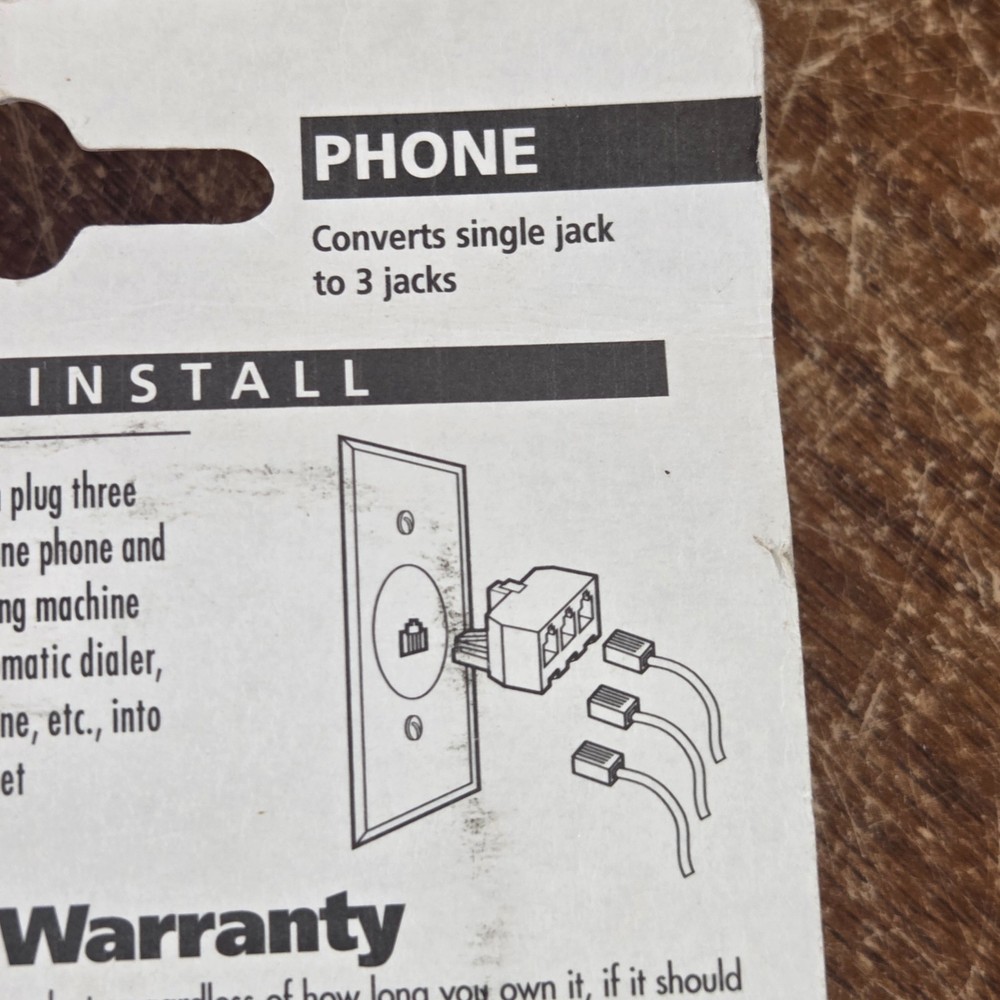 RCA 3 In 1 Modular Adapter Phone Jack