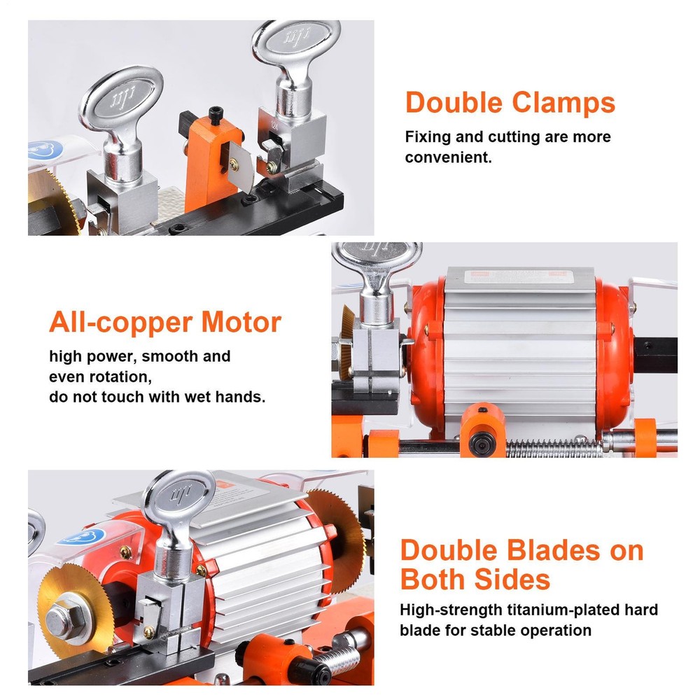 2-ended Key Cutting Duplicating Machine Cutter Car Key Copier Locksmith Tool