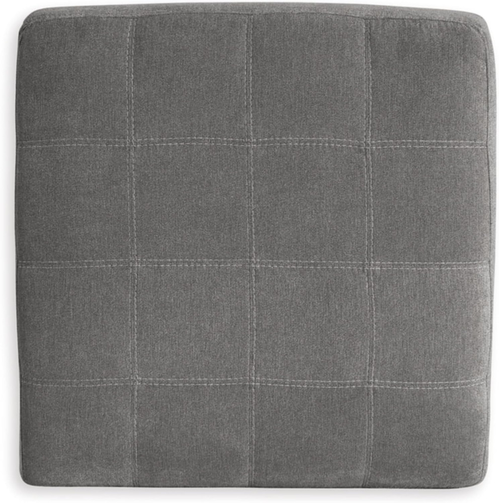 Oversized Light Gray Upholstered Square Accent Ottoman - Marleton Classic