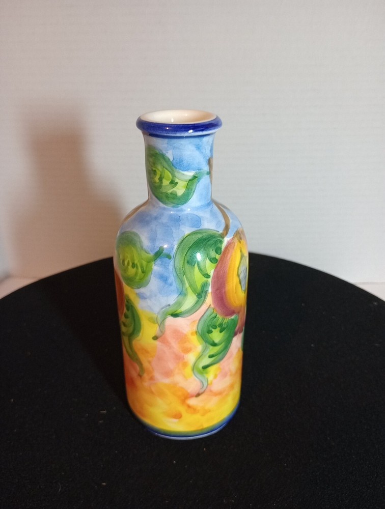 hand painted Grease vase AM Small 7 "
