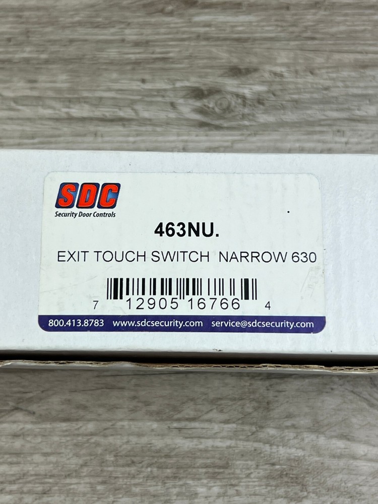 SDC 463NU Hard Wire Push Exit Switch Narrow New Open Box Security Door Controls