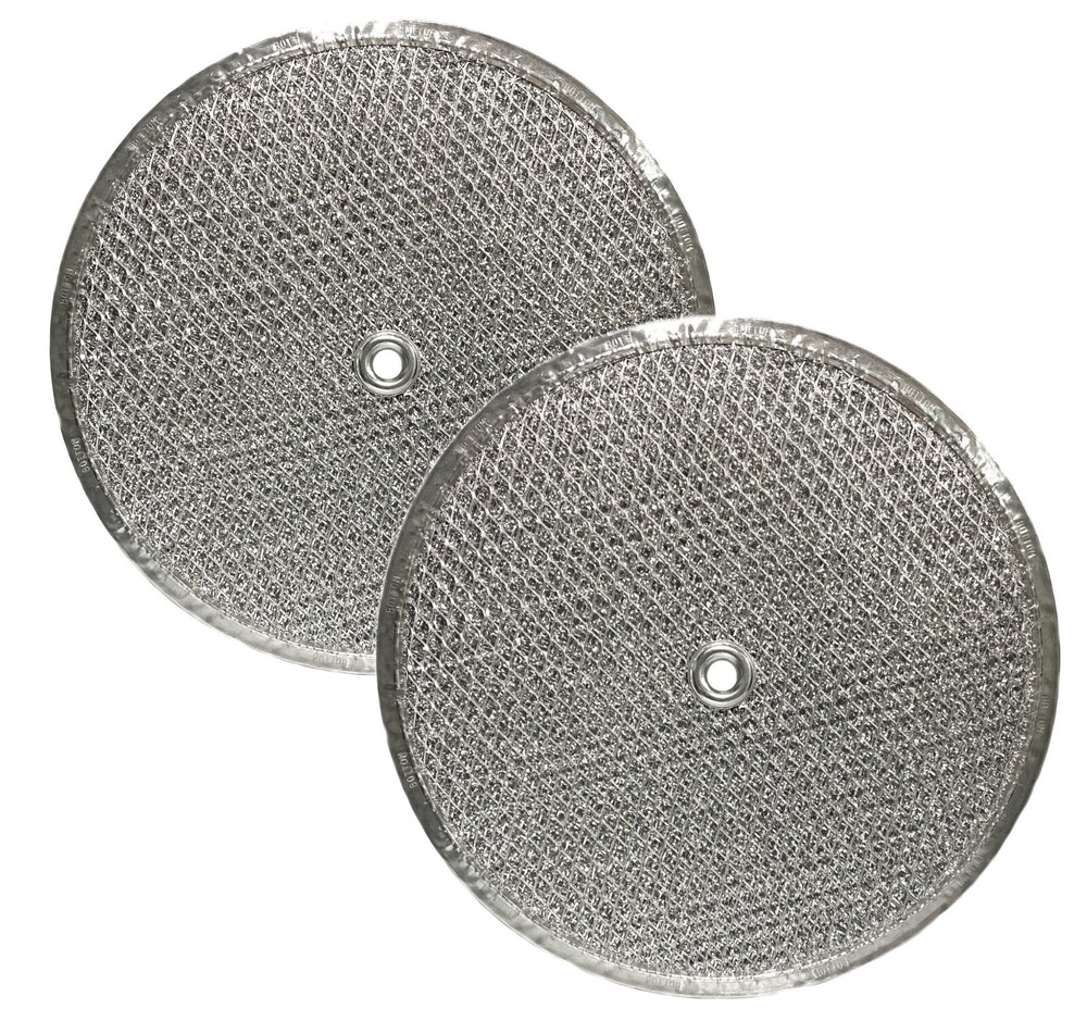 Range Hood Aluminum Grease 9.5" Round With Hole Replacement Filter By AFF 2-Pack