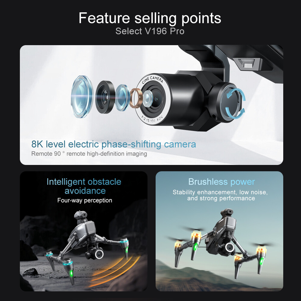 Obstacle Avoidance Optical Flow Camera Drone RC Quadcopter Toy Aircraft