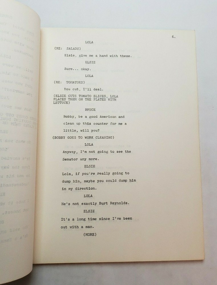 WHITE HOUSE KITCHEN / Laurence Marks 1978 Unproduced TV Script PILOT EPISODE