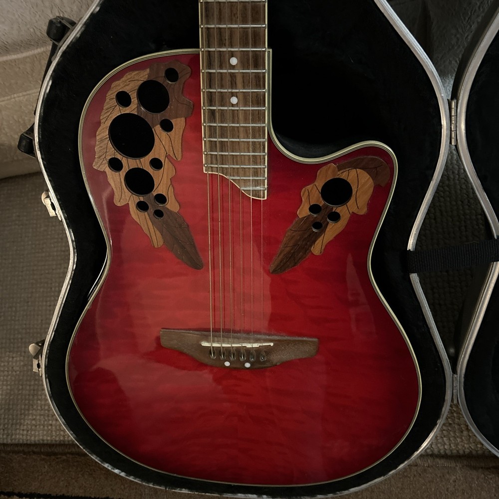Ovation Celebrity OP30 Guitar ; Ruby Red ; Comes With Case