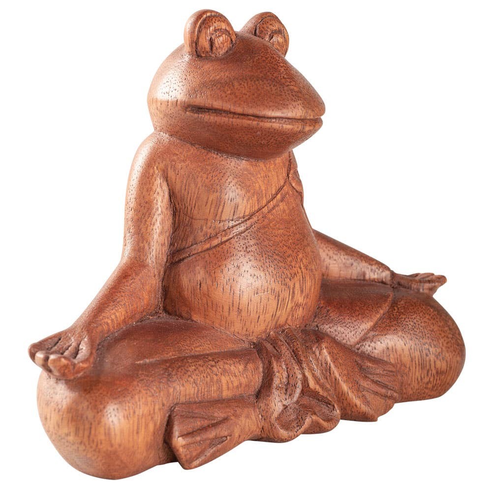 Wooden Meditation Frog