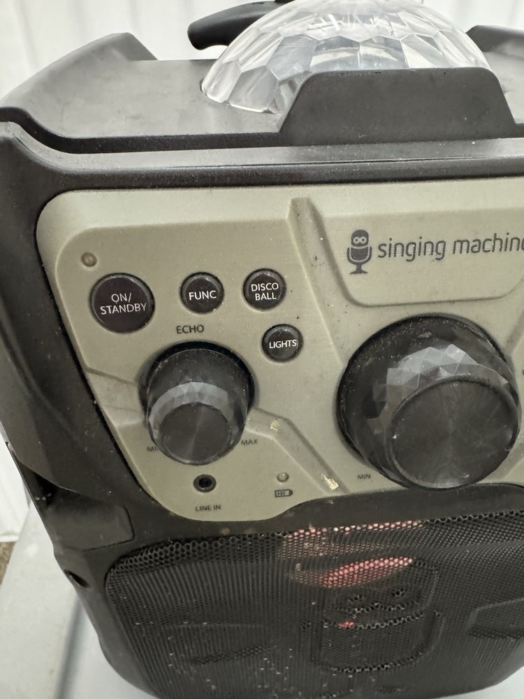 SINGING MAchine disco led KARAOKE SYSTEM BLUETOOTH Untested SKU:C
