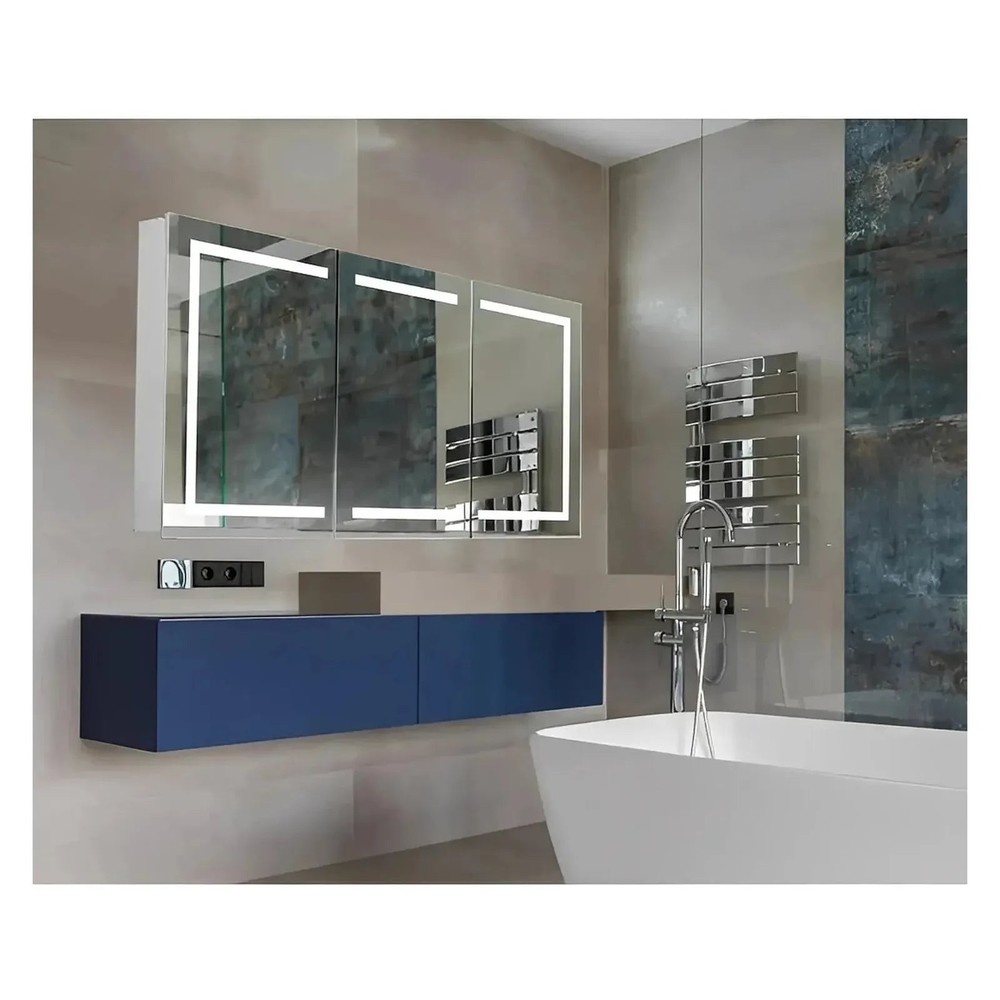 ARIES III LED LIGHTED BATHROOM CABINET VANITY MIRROR - RECTANGLE - 60 x 28