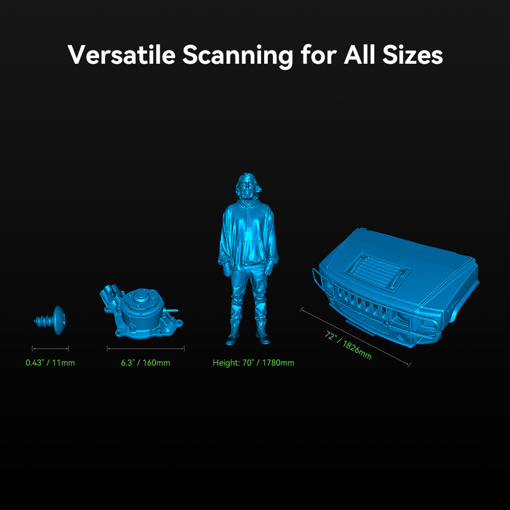 [OPEN BOX] Creality Raptor 3D Scanner 5-2000mm Range 60FPS Blue NIR Consumer