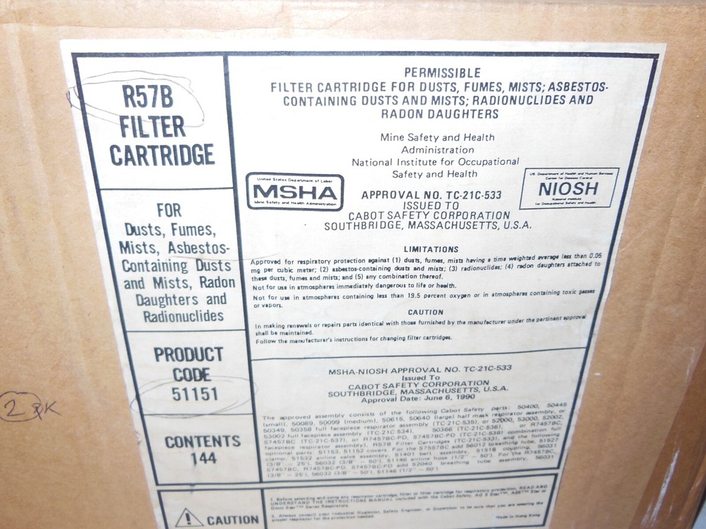 AO Safety R57B Filter Cartridges 2 Pack