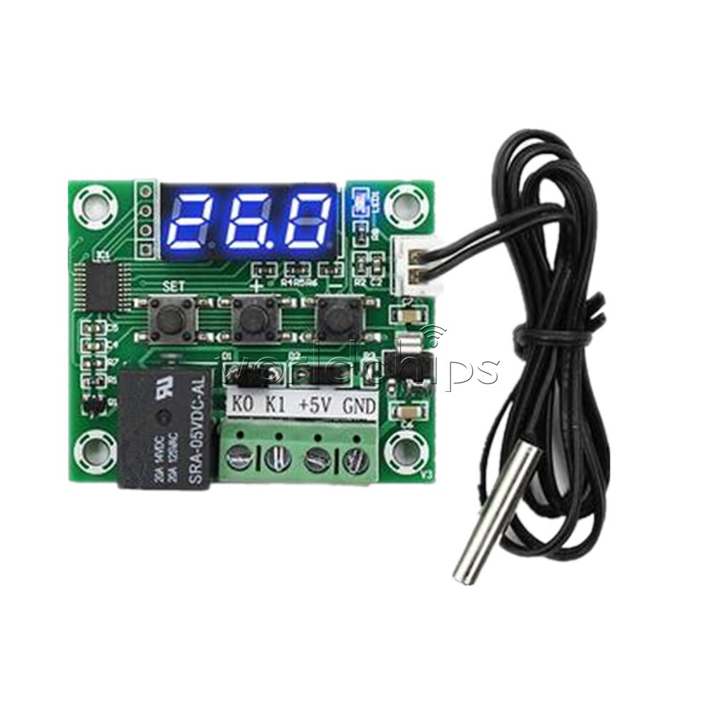 W1209 DC 5V Blue LED Thermostat Temperature Switch Thermometer Controller Sensor