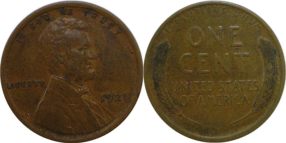 1921 Lincoln Cent Extra Fine