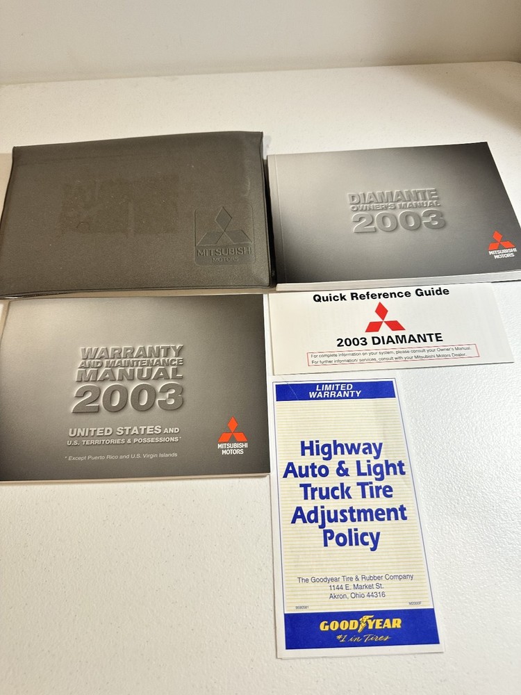 2003 Mitsubishi Diamante Owner's Manual Set