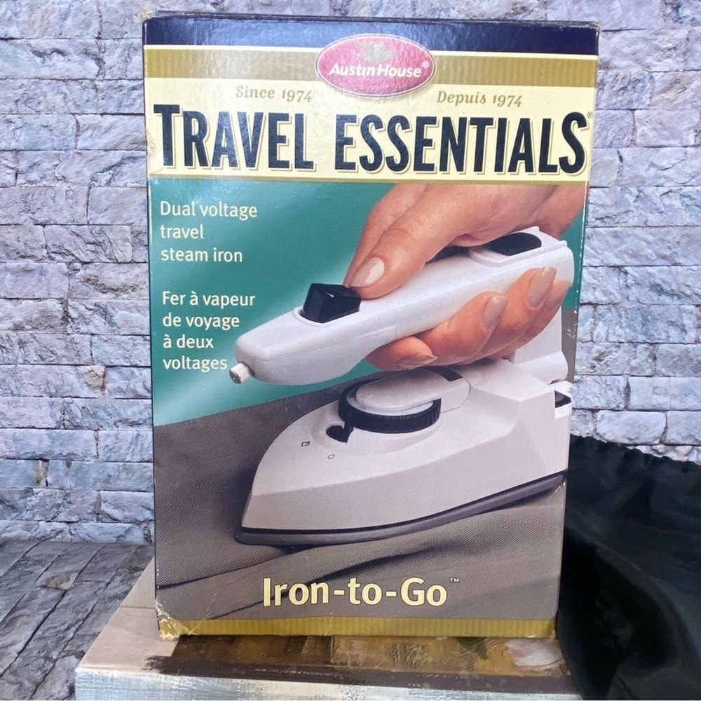 Travel Essentials Folding Iron Steam Iron Dual Voltage Multi Temp Packs Easy