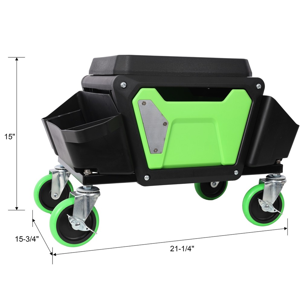 Heavy Duty Mechanic Stool with 330lbs Capability, Garage Stool Rolling Creeper