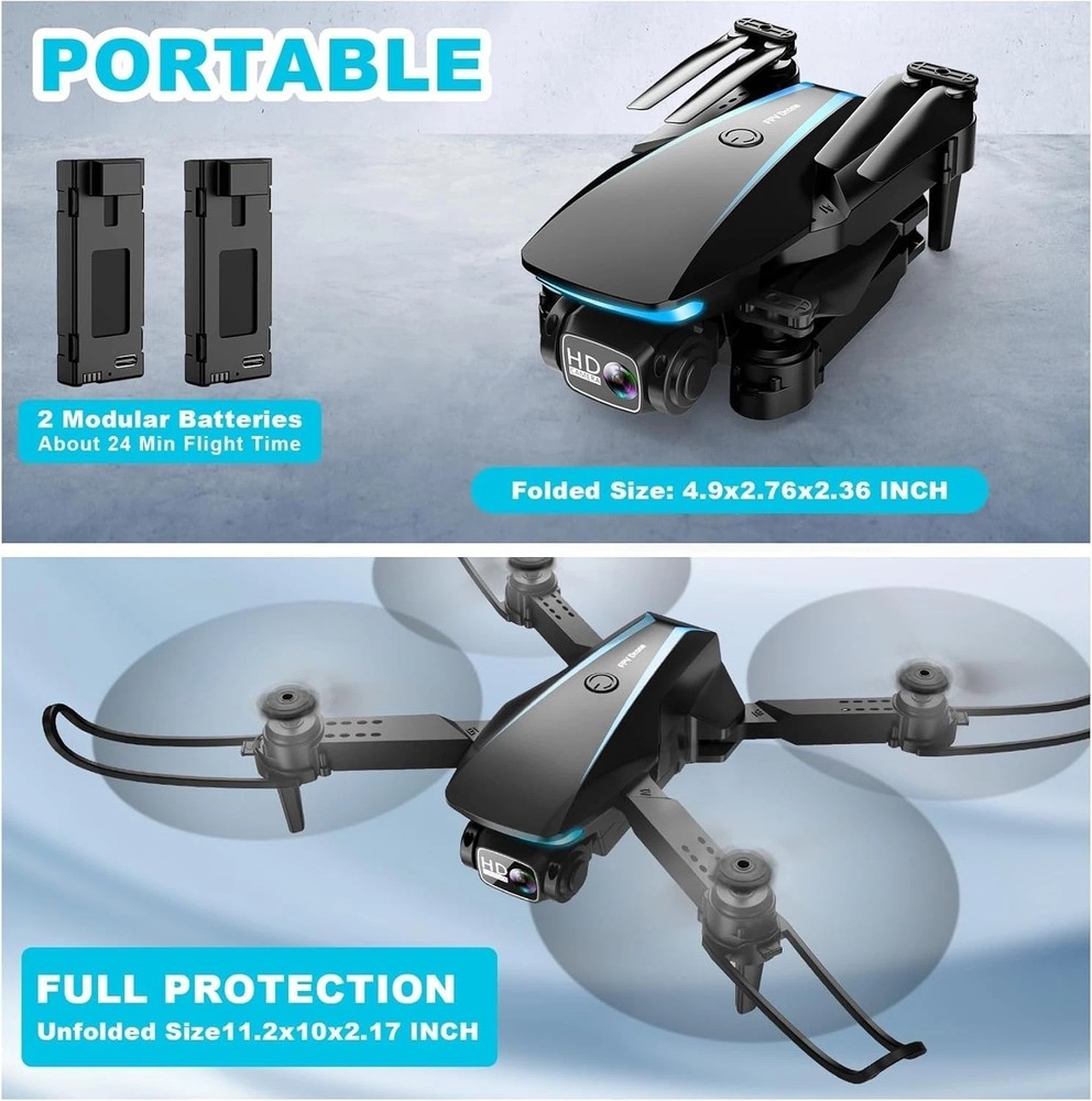 Adventure-Ready 1080P Drone - Stable Hover, Gravity Control & Wi-Fi Connect