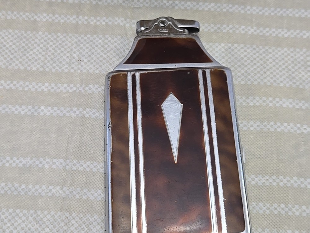 VINTAGE 1940's ART DECO RONSON MASTERCASE LIGHTER & CIGARETTE CASE