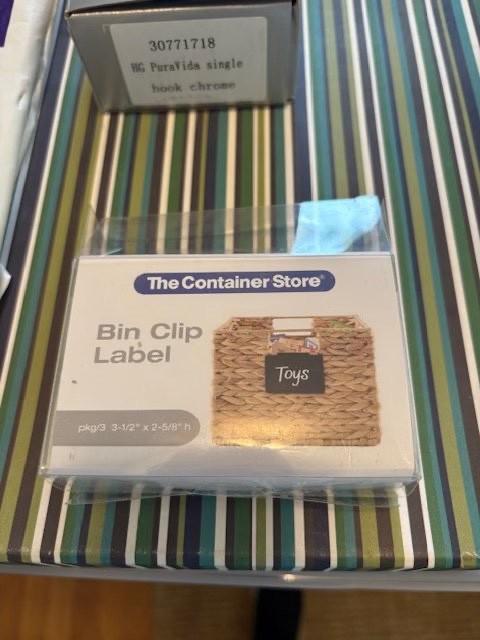 The Container Store Bin Clip Label