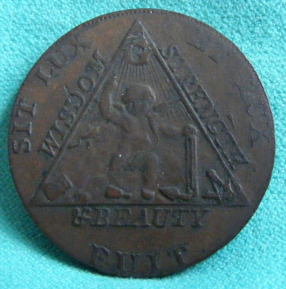 1794 Halfpenny Conder Token - Middlesex / Freemasons