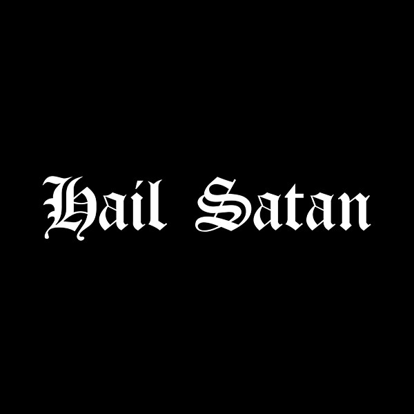 Hail Satan vinyl sticker decal devil car