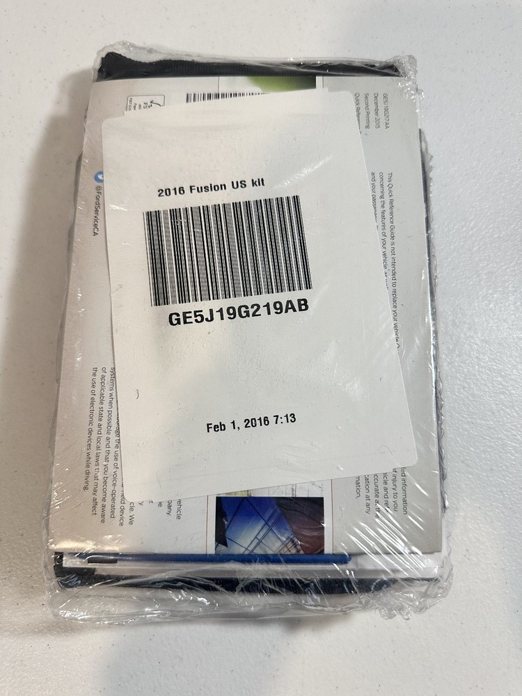 2016 Ford Fusion Owner's Manual Set