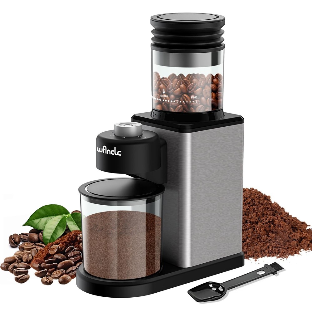 Conical Burr Coffee Grinder, Coffee Bean Grinder with Adjustable Grind Settings