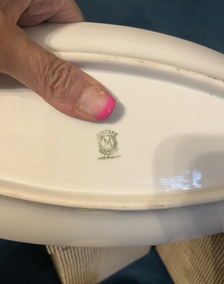 Noritake morimura Oval Celery Dish - Hand Painted Floral - Beautiful!