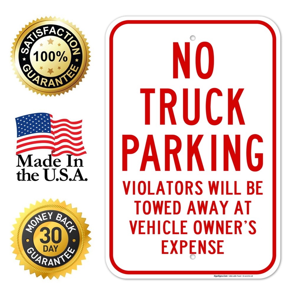 No Truck Parking Sign,
