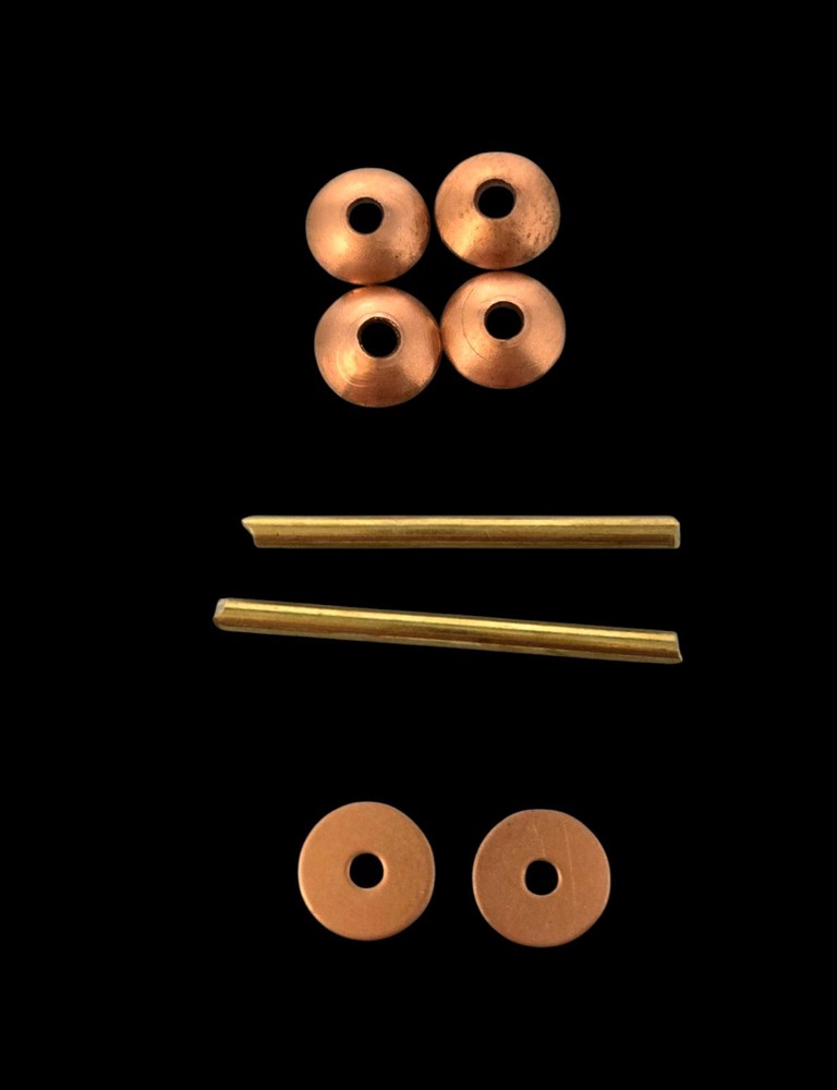 Straight Razor Hardware Pinning Kit (Domed Collars~Copper)