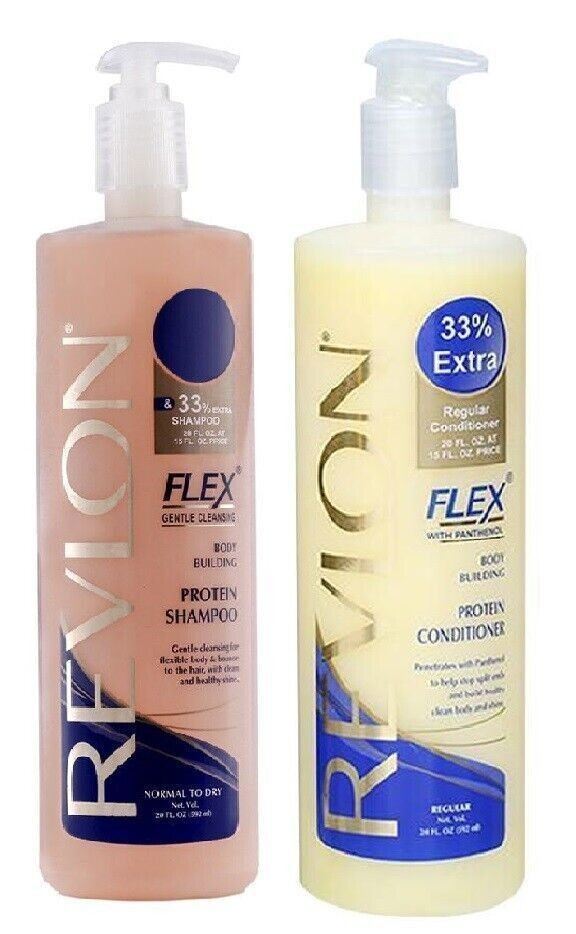 Revlon Flex Body Building Shampoo & Regular Conditioner 592Ml / 20Oz Combo Pack