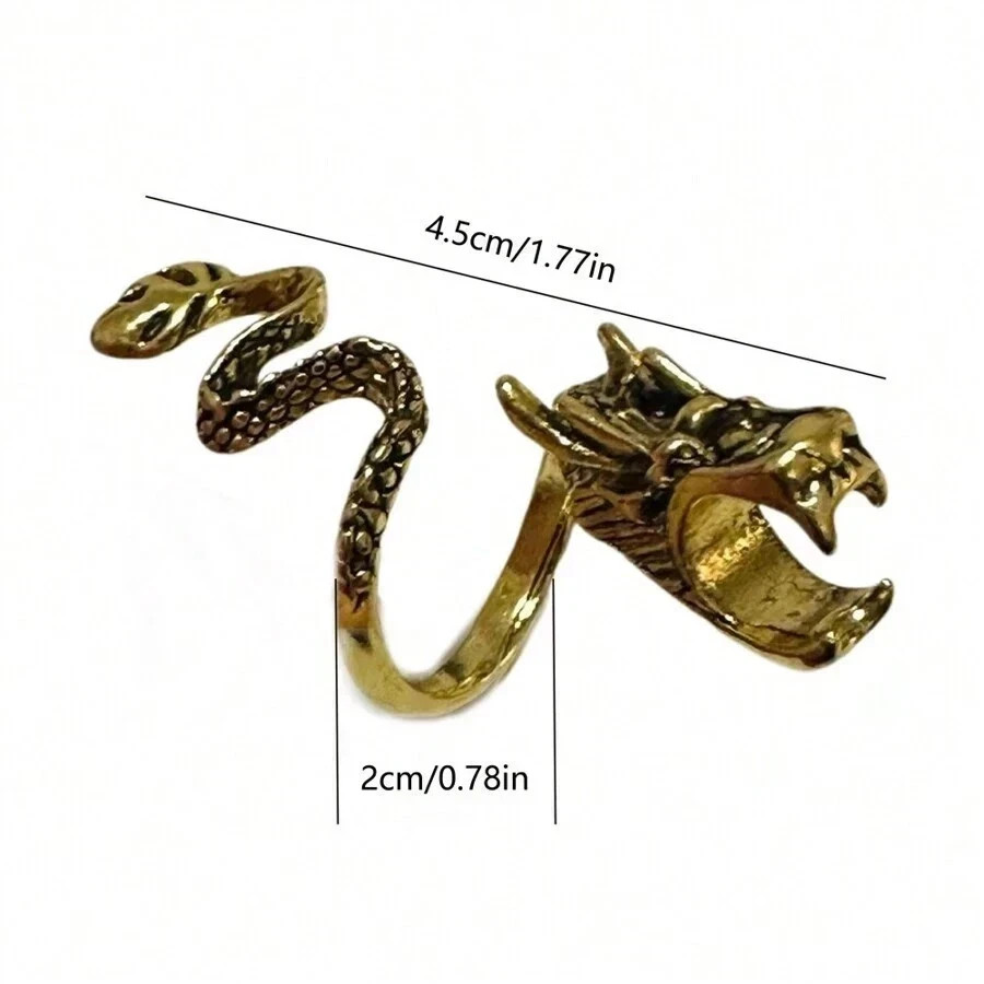 Dragon-Shaped Cigarette Holder Opening Adjustable Size Ring Pipe Cool Jewelry