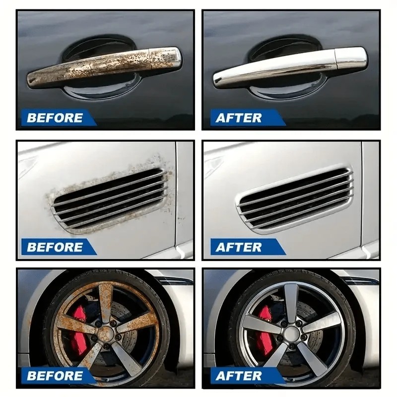 Universal Rust Remover Spray for Car Wheels Metal Surface Decontamination