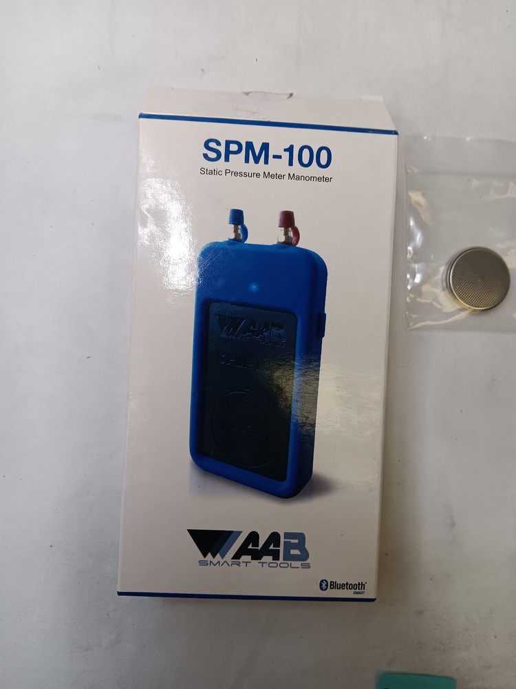 AAB Smart Tools SPM-100 Static Pressure Meter Bluetooth Manometer W/ Probes NOS