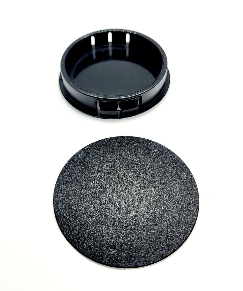 2" Nylon Locking Panel Hole Plugs Black Plastic Knockout Cover 2 1/8" OD Top