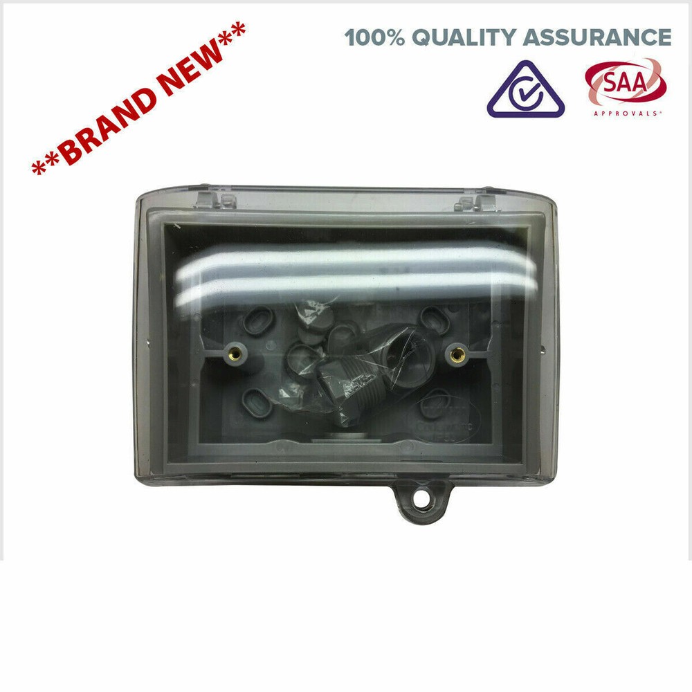 Weatherproof Box IP66 Enclosure Mounting Clear Lid For Power Points Lockable