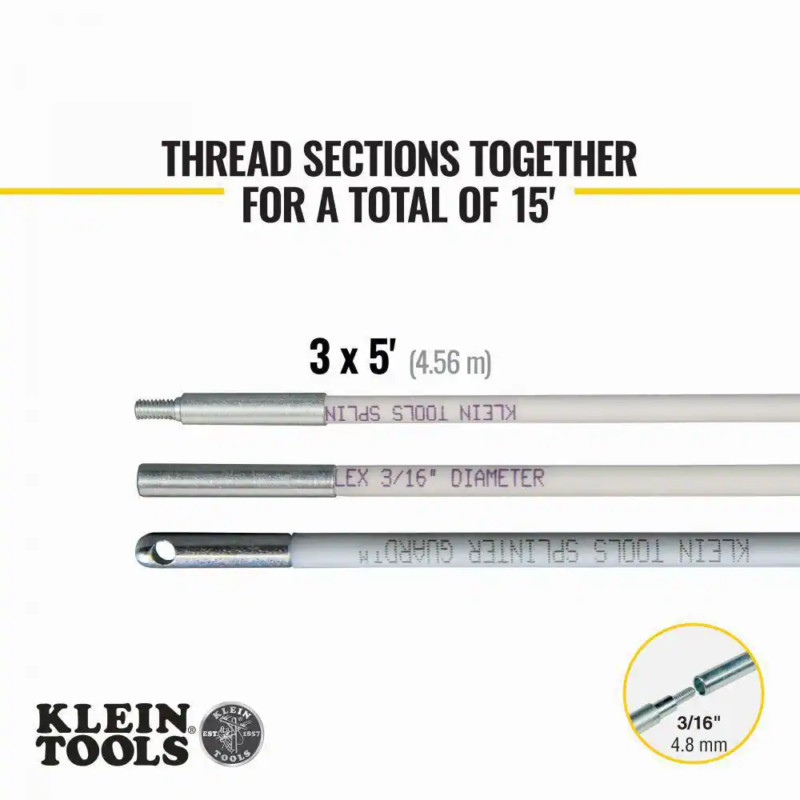 Klein Tools 15 ft. Mid Flex Glow Rod Set