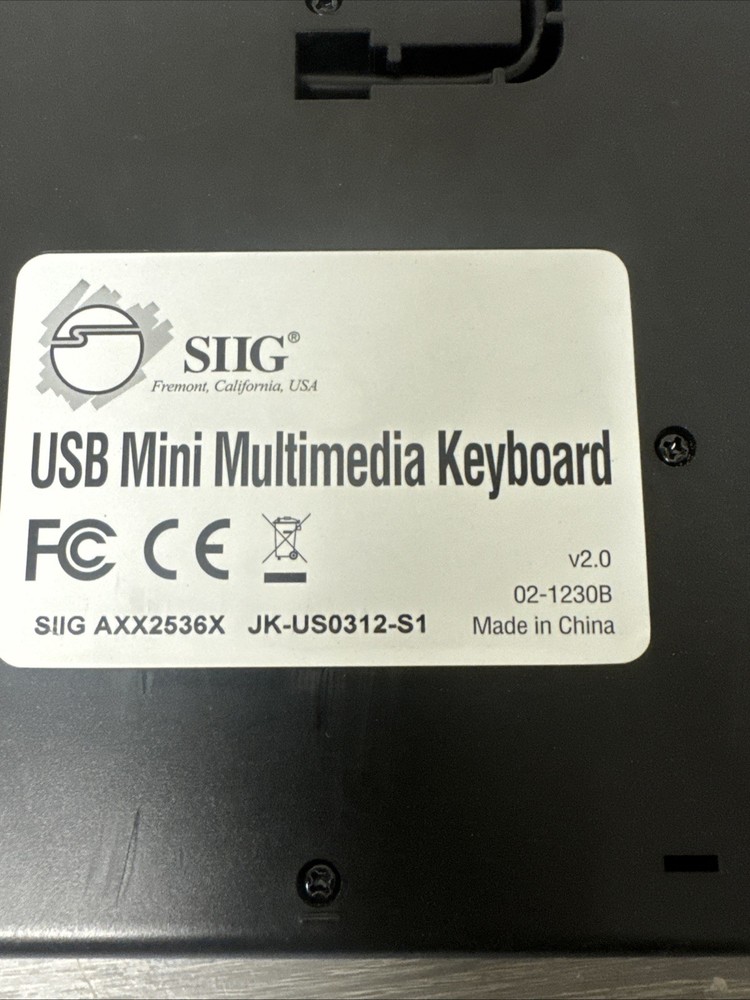 SIIG USB Mini Multimedia Keyboard