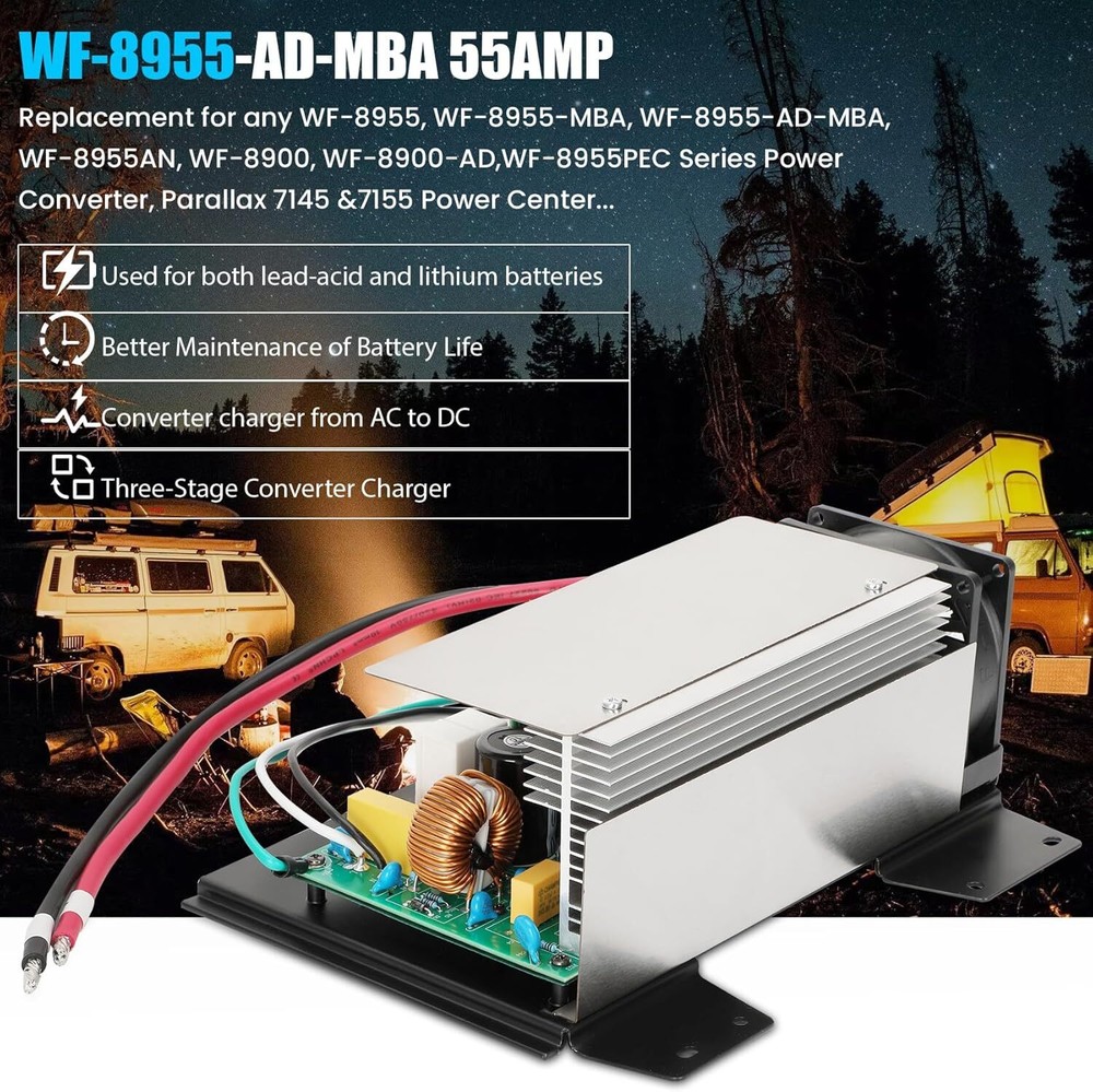 RV Power Converter DC Main Board Assembly Unit for WF-8900-AD Series & Parallax