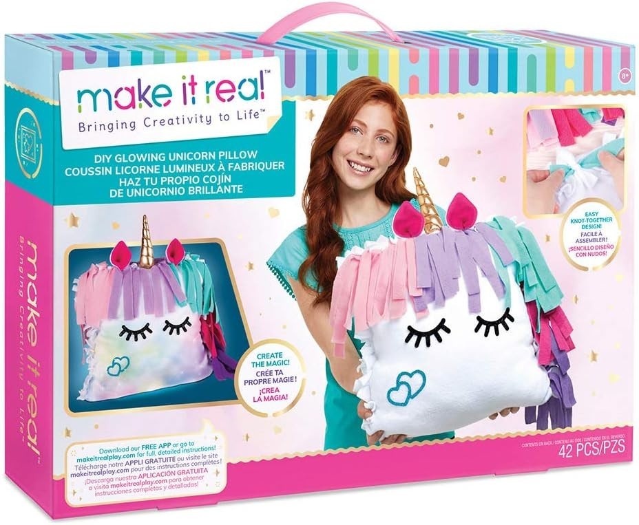 Make It Real DIY Unicorn Pillow Kit - Sewing Craft Kit