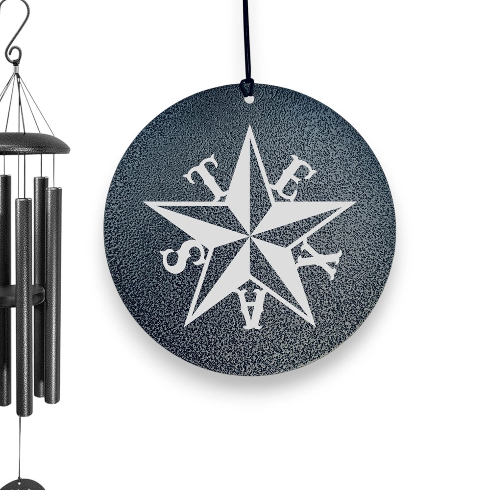 Wind Chime - Texas Lonestar - Black powder coated