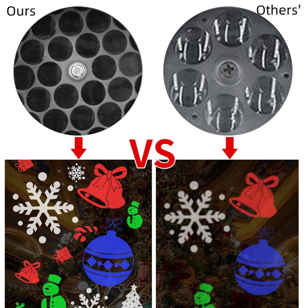 Christmas Projector Lights 12 Patterns, LED Snowflake Projector Decorations