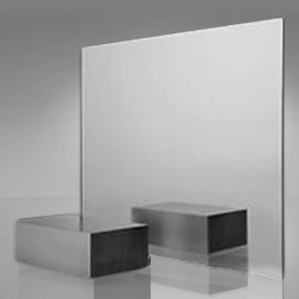 Acrylic Plexiglass Plastic Sheet - 1/8" Thick - Silver Mirror - 6" x 6"