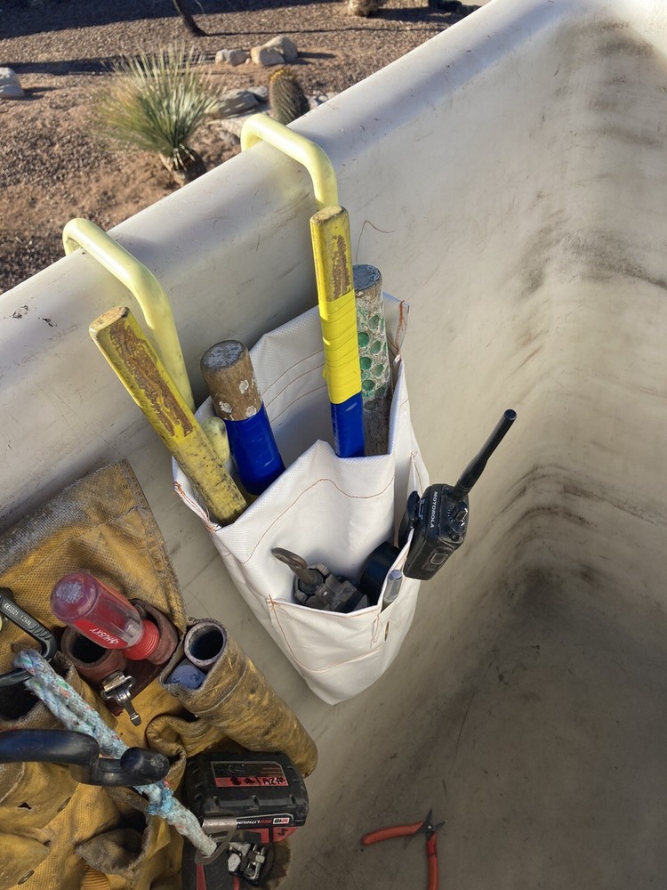 Lineman Bucket Bag, Compression Tool/ACSR Cutters Holder, Lineman Tool, White