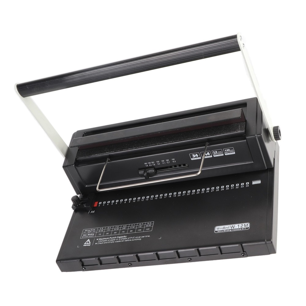 Spiral Coil Binding Machine Efficiently Punches 12 Sheets For A4 A5 Popular